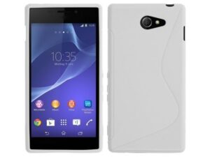 Sony Xperia M2 (D2303)  fehér szilikon tok