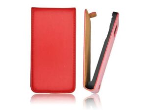 Samsung Corby S3650 piros flip mágneses bőr tok