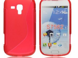 Samsung Galaxy S Duos S7562 / Galaxy Trend S7560 / Trend Plus S7580, TPU szilikon tok, S-Line, piros