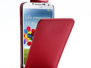 Samsung Galaxy S4 piros flip mágneses bőr tok