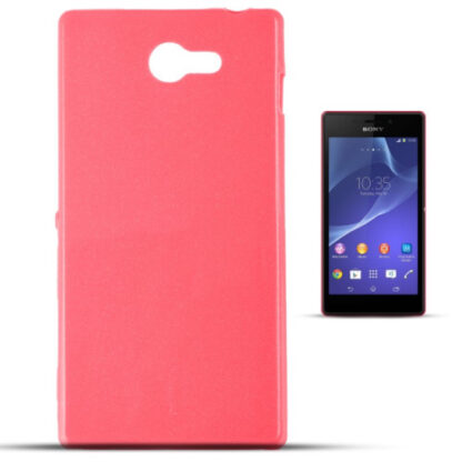 Sony Xperia M2 (D2303) rózsaszín szilikon tok