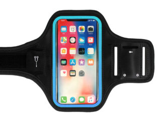 Univerzális karra rögzíthető telefontartó fekete, karpánt futáshoz, sportoláshoz