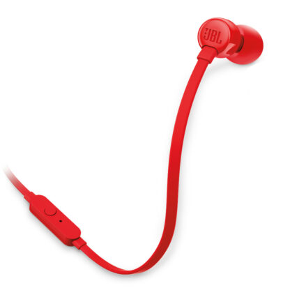 JBL T110 fülhallgató, Mikrofonnal, Piros