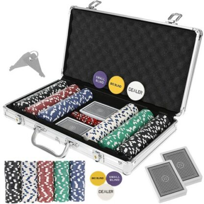 Texas Poker Set 300 zseton bőrönddel