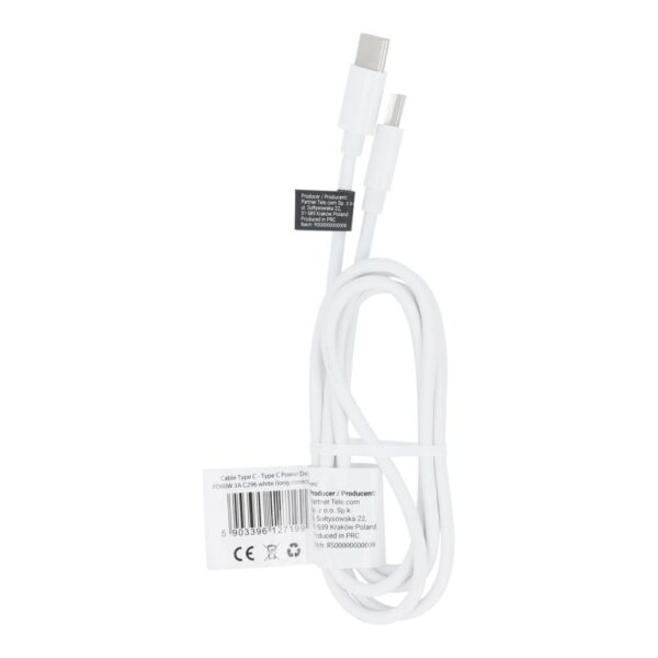 Type-C adatkábel, töltőkábel, Type-C - Type-C, USB-C, hosszított csatlakozóval 8mm