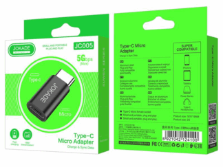 Type-C/Micro USB átalakító adapter Jokade JC005 fekete. Csatlakozó: Micro-USB / USB Kicsi, könnyű, könnyen szállítható Plug and Play USB 3.0 Type-C-micro-USB-atalakito-JOKADE-JC005