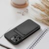 Kártyatartós tok Iphone 11 fekete