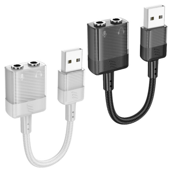 3,5mm Jack átalakító, USB-re fekete Hoco LS37 - Image 2