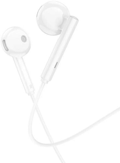 Fülhallgató, mikrofonnal, C típusú, Hi-Fi hangzású, fehér