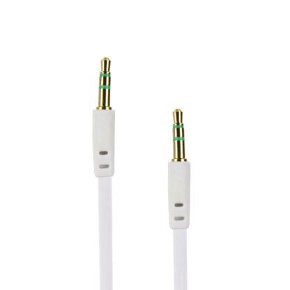 AUX kábel 3.5 mm Jack fehér 1 m dobozban-3