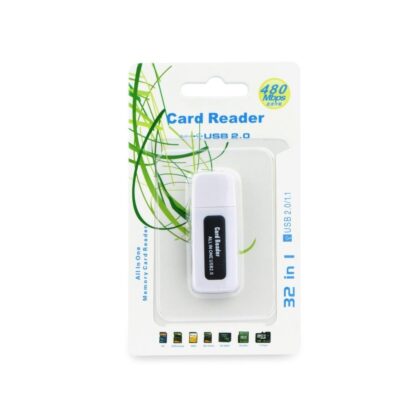 Memoriakártya olvasó USB 2.0 fekete 12 féle kártyához