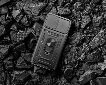 Ütésálló tok iPhone 15 Slide Armor fekete-2