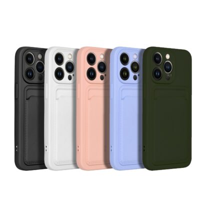 Iphone 14 pro kártyatartós tok fekete