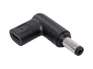 Laptop adapter USB Type-C 5,5x2,1 mm, 19.5V fekete