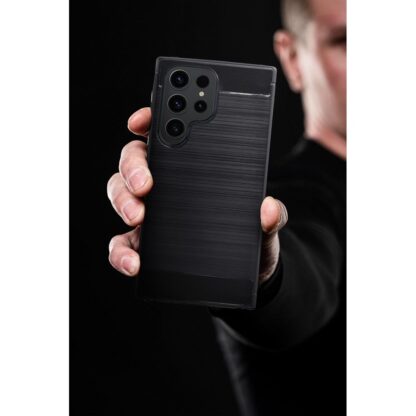 Samsung A56 5G Carbon szilikon tok fekete