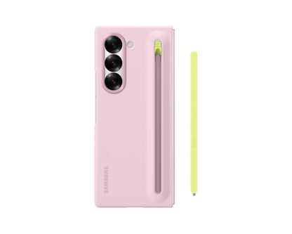 Gyári Samsung Fold 6 stand cover érintőceruzával Rózsaszín