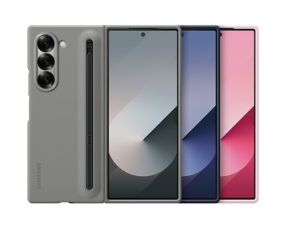 Gyári Samsung Fold 6 stand cover érintőceruzával Rózsaszín