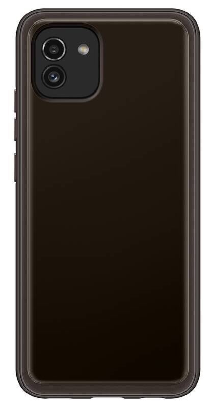 Gyári Samsung Galaxy A03s soft clear cover Fekete