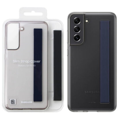 Gyári Samsung Galaxy S21 FE 5G átlátszó hátlap pánttal
