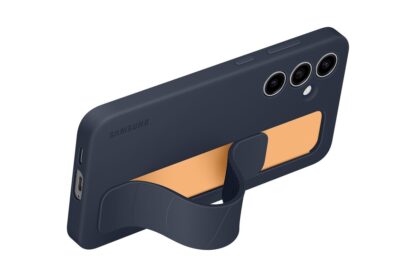 Gyári Samsung Galaxy S24 FE Stand Grip tok Kék-fekete